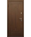 Дверь входная в квартиру Cerber 8 - Наборная панель из массива бука. Цвет: Бук кремовый. L-образные наличники с зарезкой под петли.